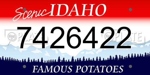 7426422 Idaho License Plate