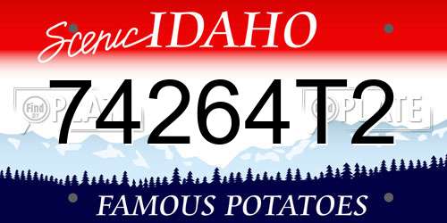 74264T2 Idaho License Plate