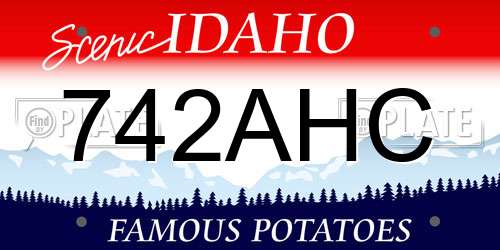 742AHC Idaho License Plate