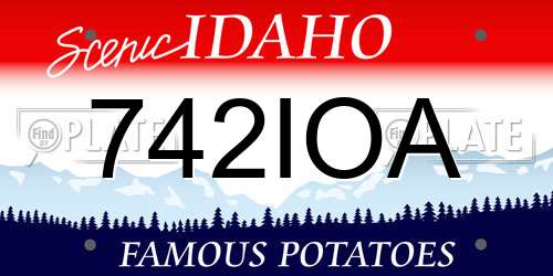 742IOA Idaho License Plate
