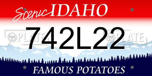 742L22 Idaho License Plate