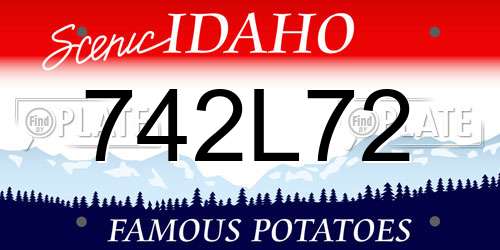 742L72 Idaho License Plate