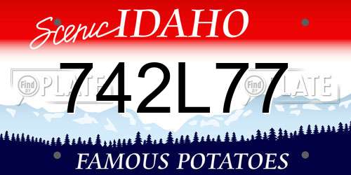 742L77 Idaho License Plate