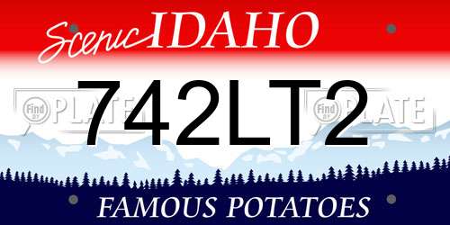 742LT2 Idaho License Plate