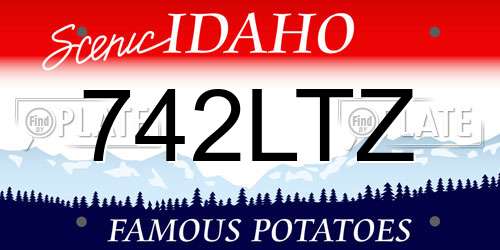 742LTZ Idaho License Plate