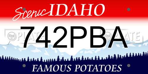 742PBA Idaho License Plate