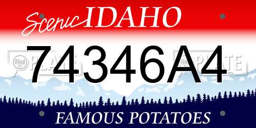74346A4 Idaho License Plate