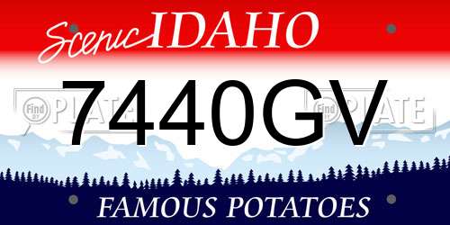 7440GV Idaho License Plate