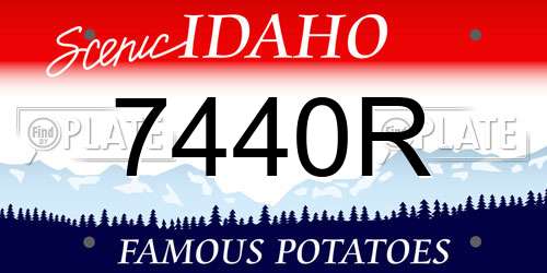 7440R Idaho License Plate