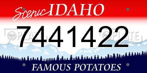 7441422 Idaho License Plate
