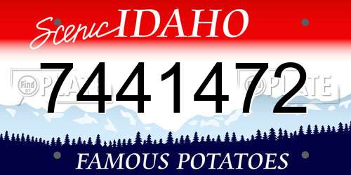 7441472 Idaho License Plate