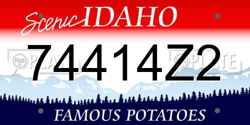 74414Z2 Idaho License Plate