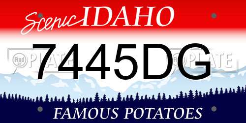 7445DG Idaho License Plate