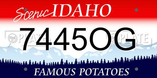 7445OG Idaho License Plate