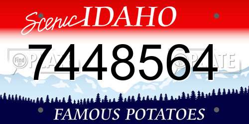 7448564 Idaho License Plate