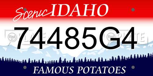 74485G4 Idaho License Plate