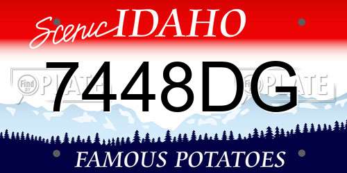 7448DG Idaho License Plate