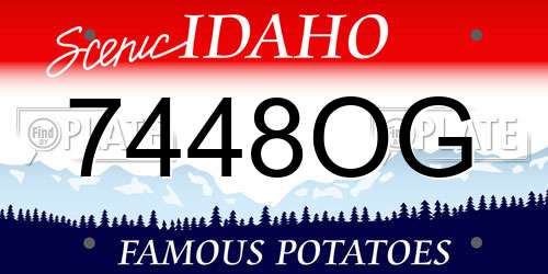 7448OG Idaho License Plate