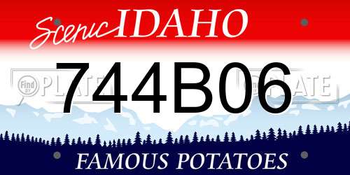 744B06 Idaho License Plate