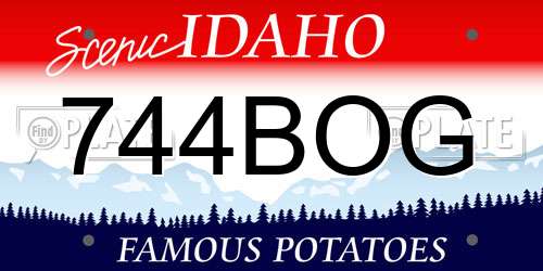 744BOG Idaho License Plate