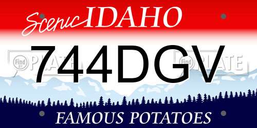 744DGV Idaho License Plate