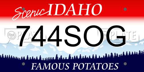 744SOG Idaho License Plate