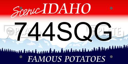 744SQG Idaho License Plate