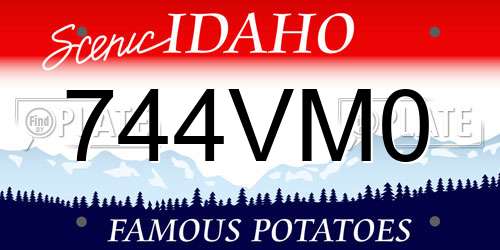 744VM0 Idaho License Plate