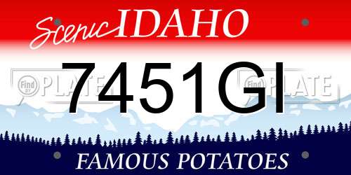 7451GI Idaho License Plate