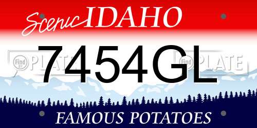7454GL Idaho License Plate