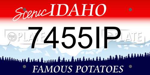 7455IP Idaho License Plate