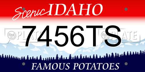 7456TS Idaho License Plate