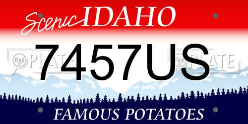 7457US Idaho License Plate
