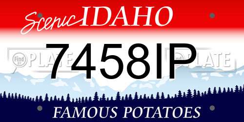 7458IP Idaho License Plate