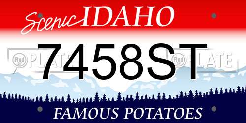 7458ST Idaho License Plate