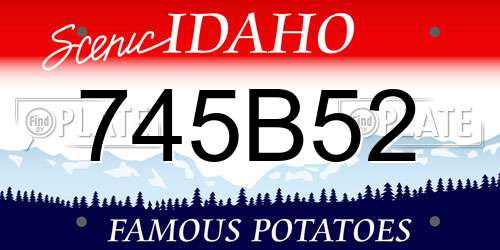 745B52 Idaho License Plate