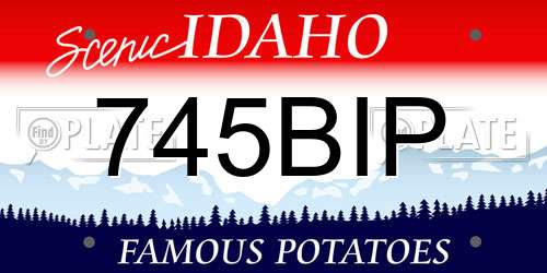 745BIP Idaho License Plate