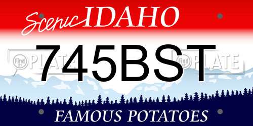 745BST Idaho License Plate