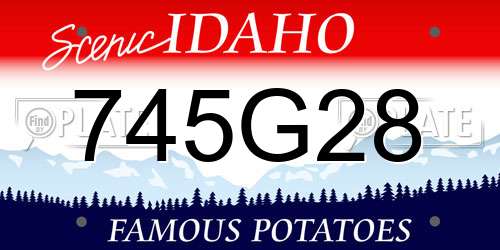 745G28 Idaho License Plate
