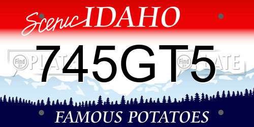 745GT5 Idaho License Plate
