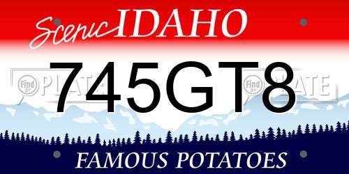 745GT8 Idaho License Plate