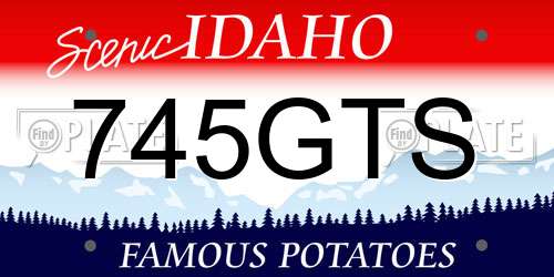 745GTS Idaho License Plate