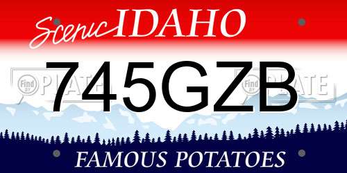 745GZB Idaho License Plate
