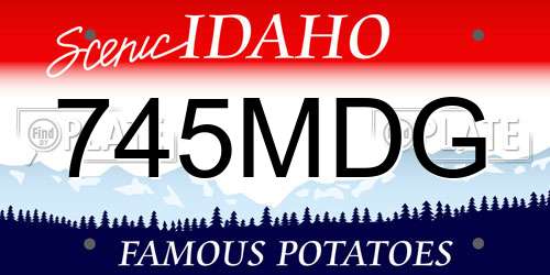 745MDG Idaho License Plate