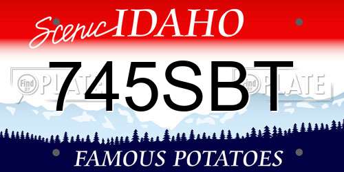 745SBT Idaho License Plate