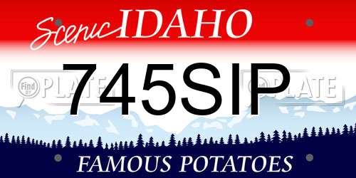 745SIP Idaho License Plate