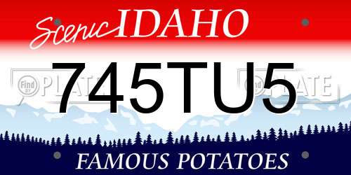 745TU5 Idaho License Plate