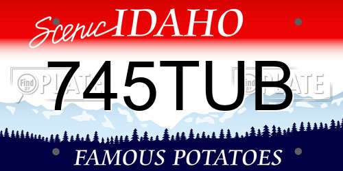 745TUB Idaho License Plate