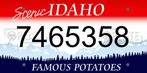 7465358 Idaho License Plate