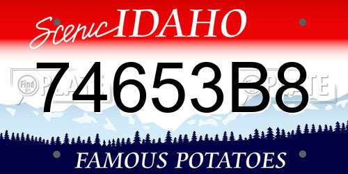 74653B8 Idaho License Plate
